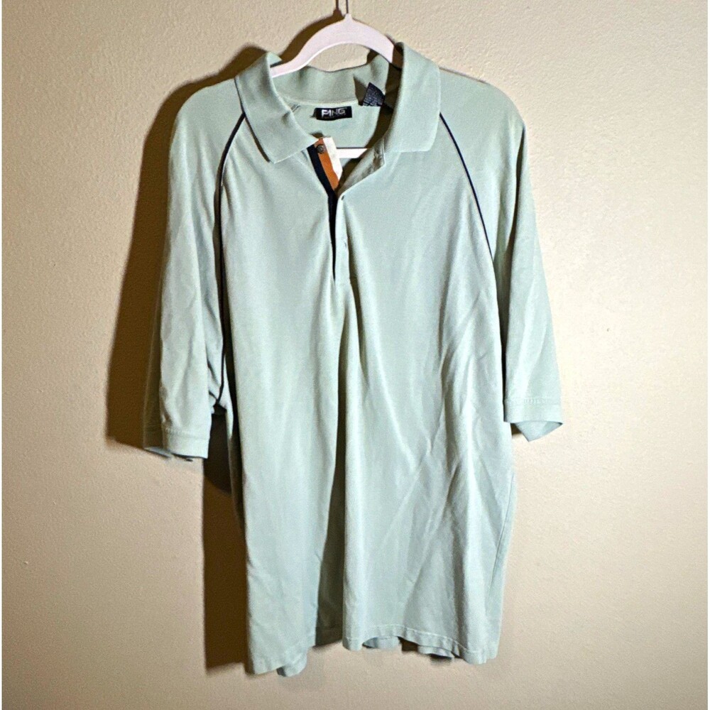 PING Collection Men’s Polo Shirt Size XXL Light Green Short Sleeve